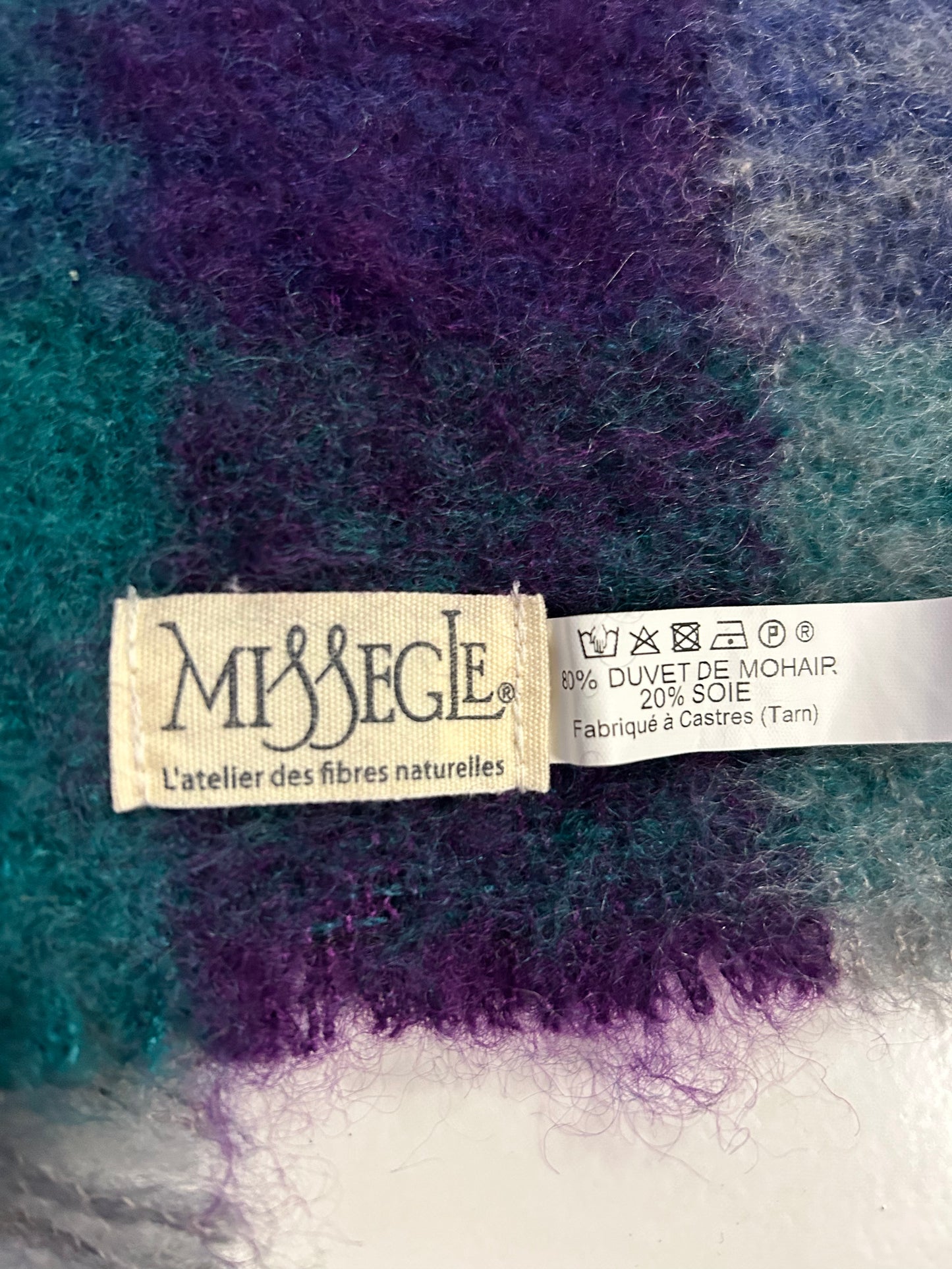 Echarpe laine mohair et soie