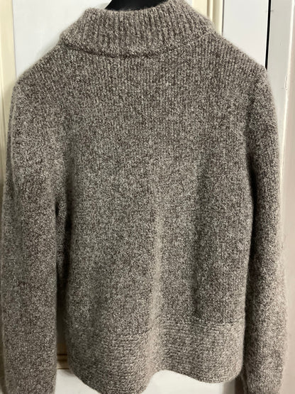 Blouson court zippé Chiné gris