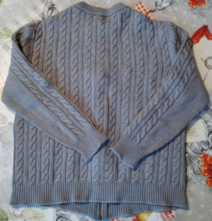 Blouson laine zippé long