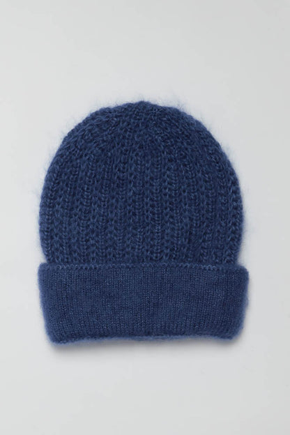Bonnet laine à revers pour femme