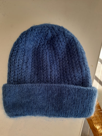 Bonnet laine à revers pour femme