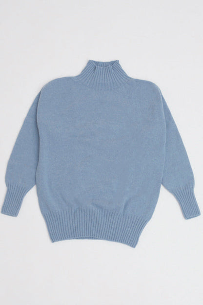 Pull laine recyclée col roulé Alice