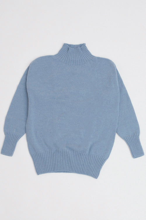 Pull laine recyclée col roulé Alice