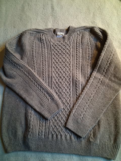 Pull en laine à torsades pour homme