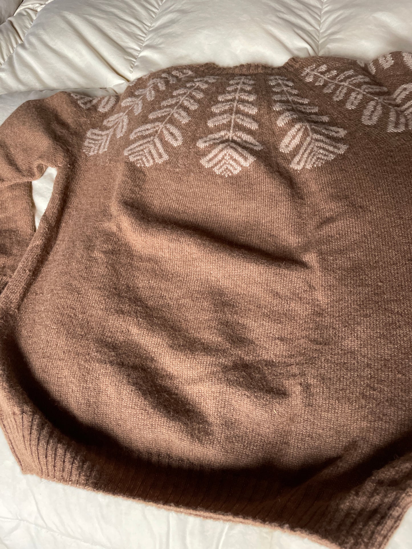 Pull 100% duvet chameau