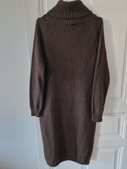 Robe pull chocolat 100% laine de yack
