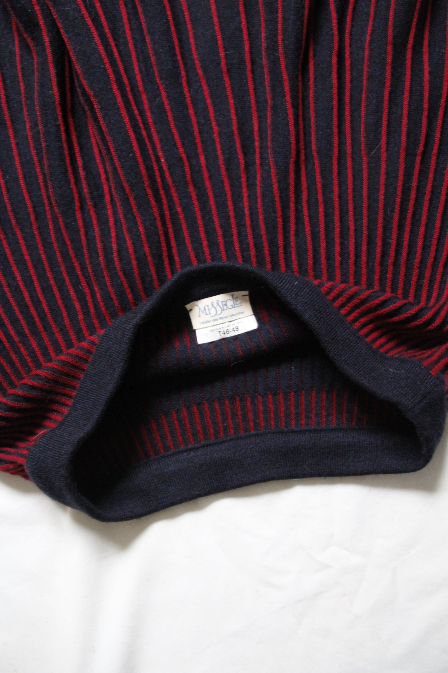 Jupe bleu marine et bordeaux