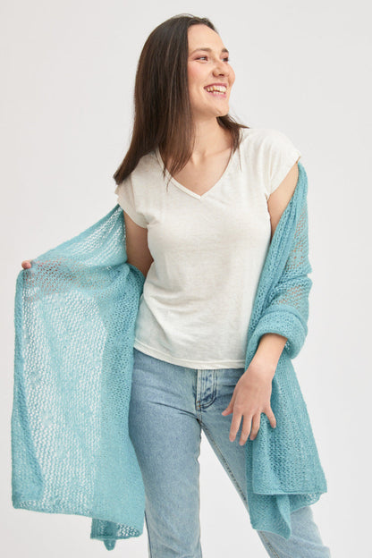 Étole séduction laine mohair et soie pour femme