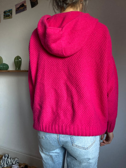 Pull à capuche laine recyclée Louise