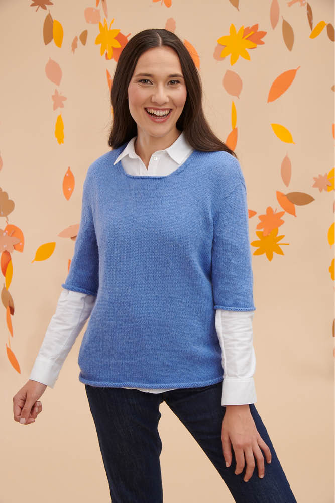 Pull en laine alpaga manches 3/4