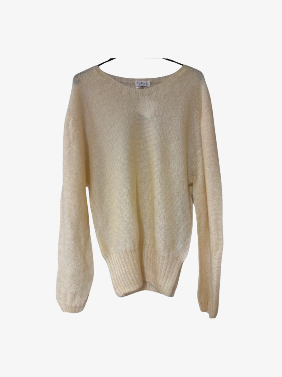 Petit pull mohair jonquille