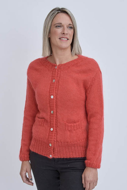 Gilet mohair à poches femme