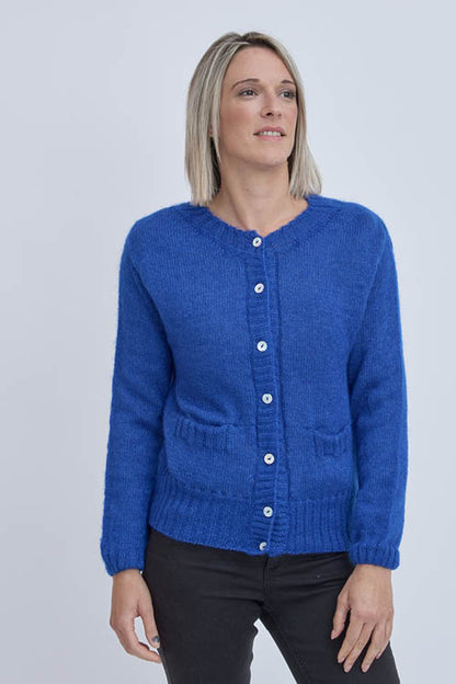 Gilet mohair à poches femme