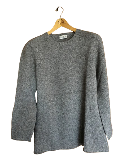 Pull col rond chiné poil de yack