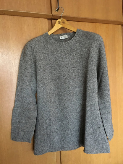 Pull col rond chiné poil de yack