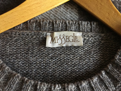 Pull col rond chiné poil de yack