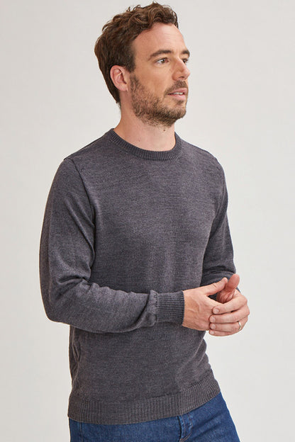 Pull en laine mérinos homme col rond