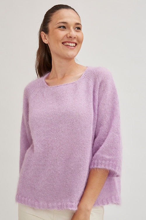 Pull ample manches 3/4 pour femme