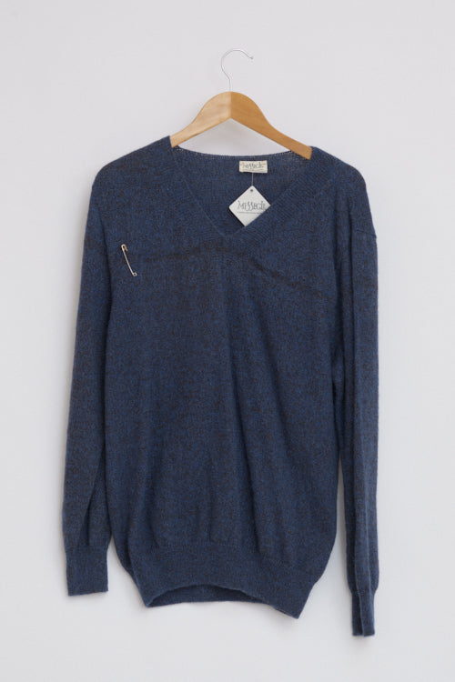 Pull en laine yack col V pour homme