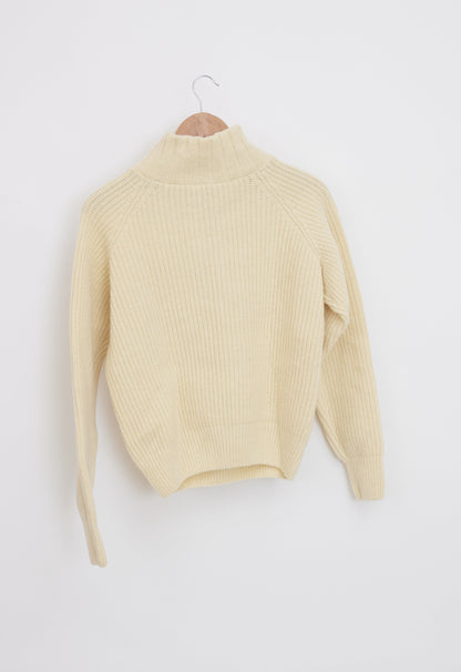 Pull en laine mérinos camionneur femme