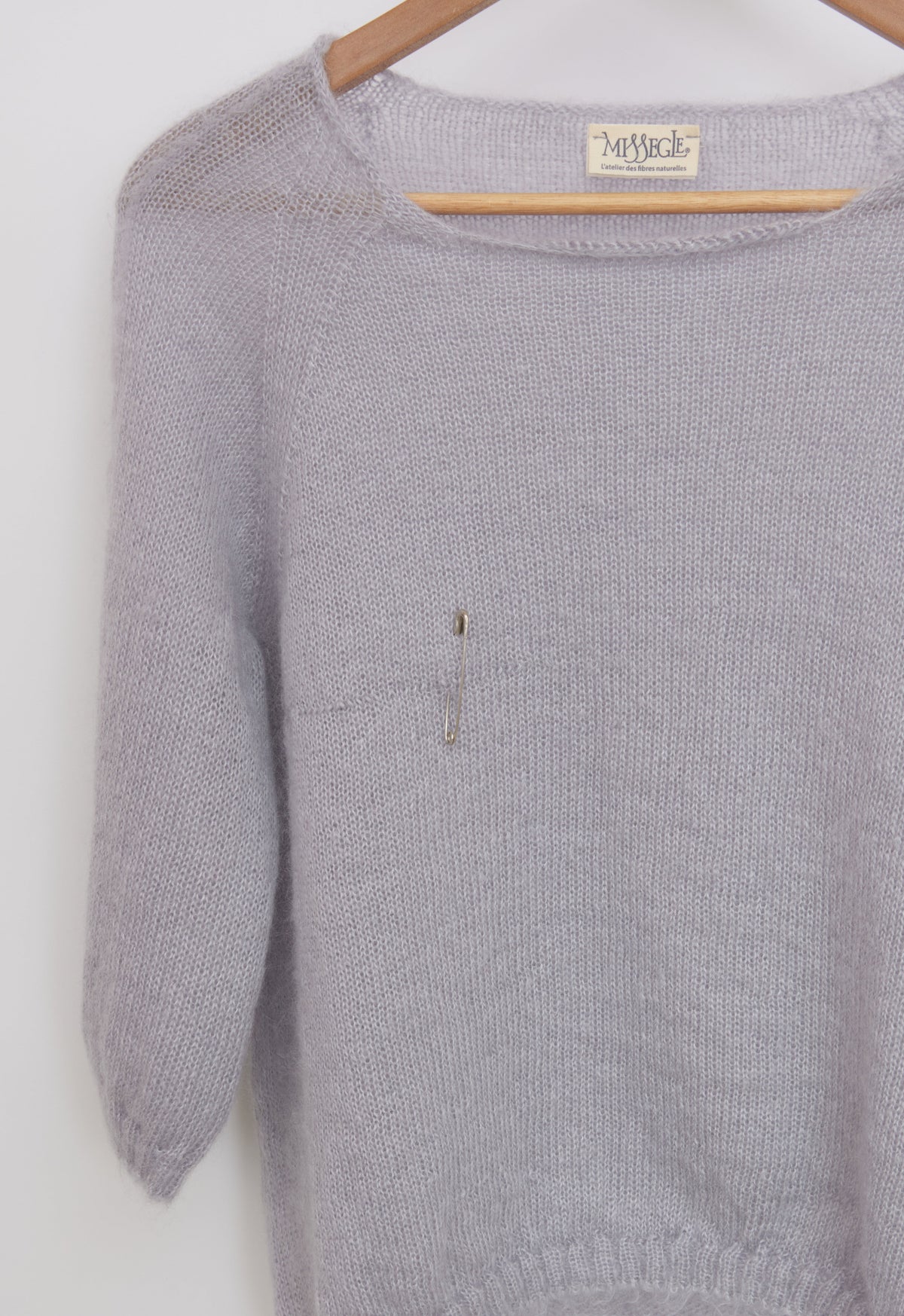Pull laine ample mohair et soie pour femme
