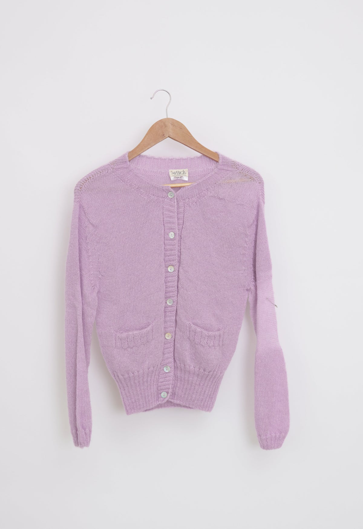 Gilet mohair à poches femme