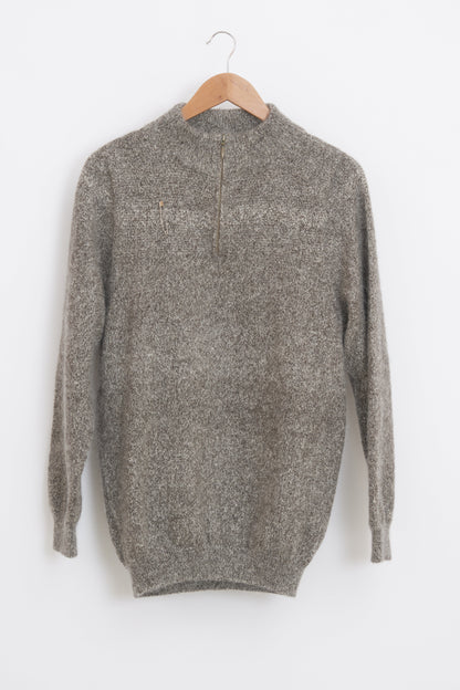 Pull en laine yack col cheminée pour homme