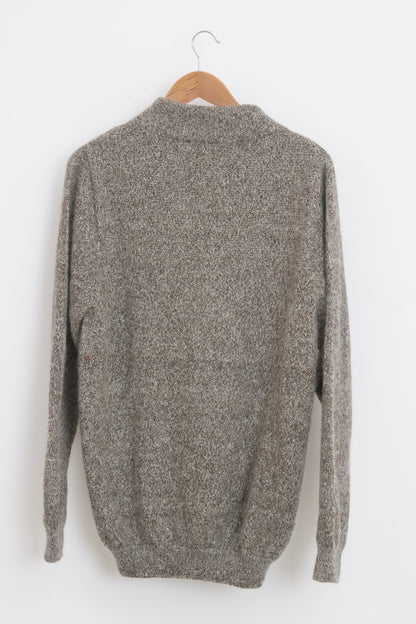 Pull en laine yack col cheminée pour homme