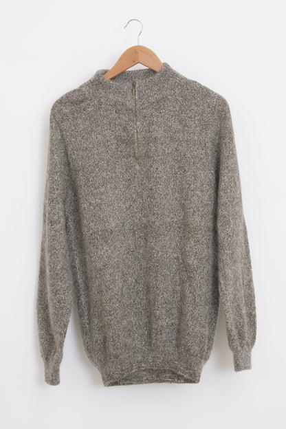 Pull en laine yack col cheminée pour homme
