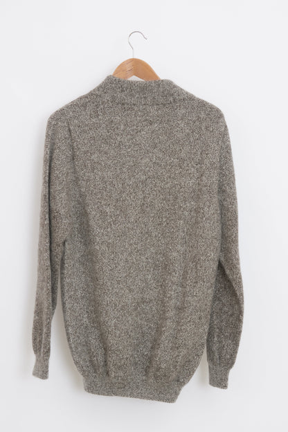 Pull en laine yack col cheminée pour homme