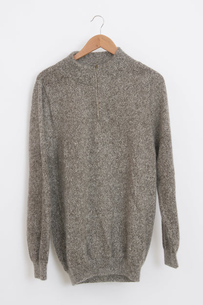 Pull en laine yack col cheminée pour homme
