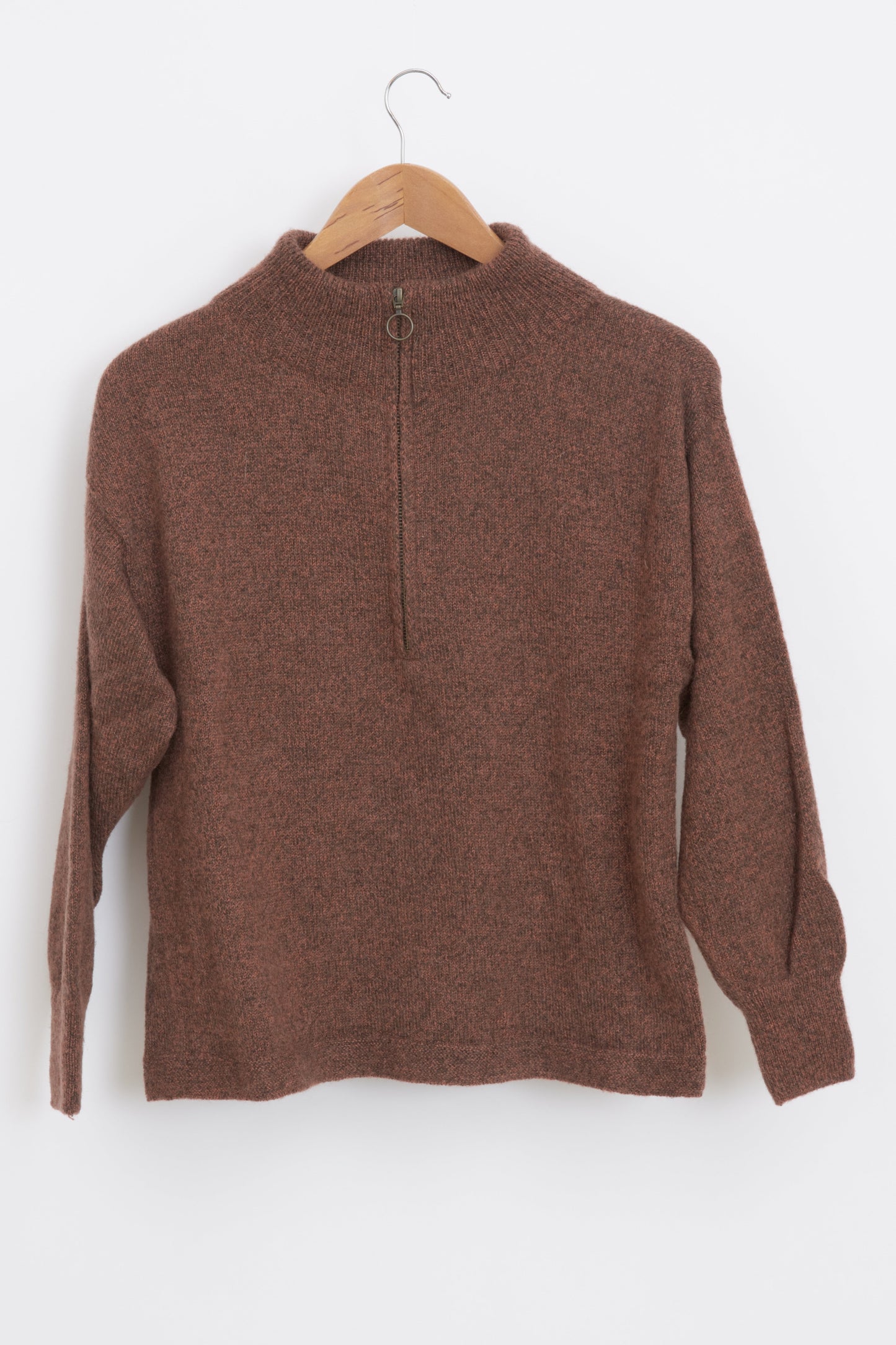 Pull en laine yack col cheminée pour femme