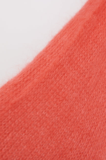 Pull en laine mohair et soie manches 3/4