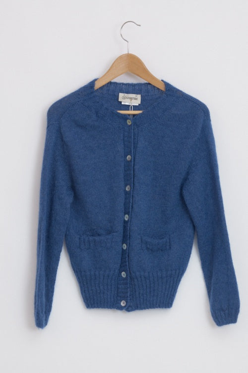 Gilet mohair à poches femme
