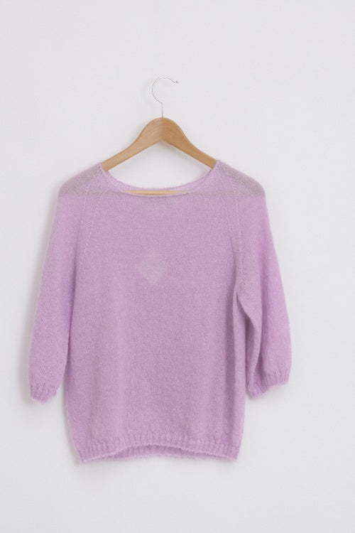 Pull laine ample mohair et soie pour femme