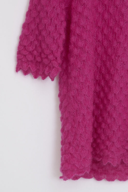 Pull en laine mohair et soie ajouré