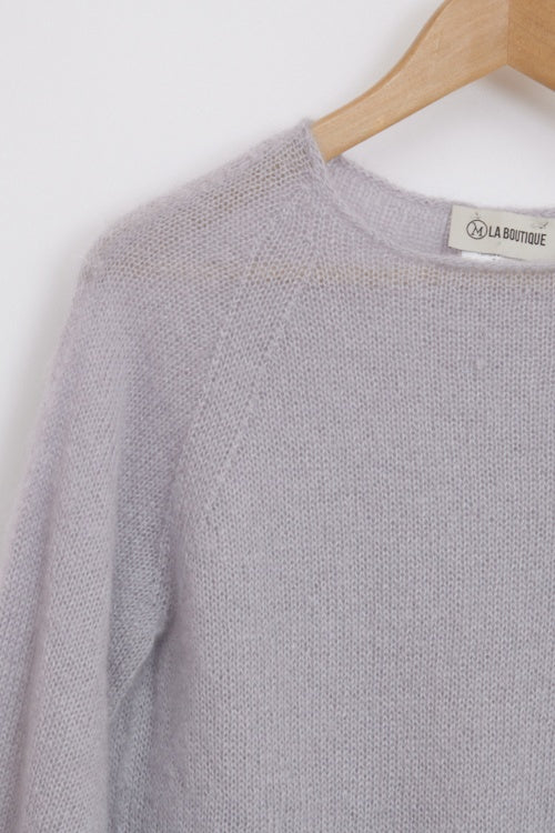 Pull laine ample mohair et soie pour femme