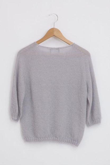 Pull laine ample mohair et soie pour femme