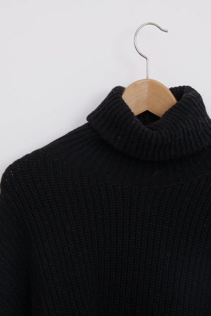 Pull col roulé Noir