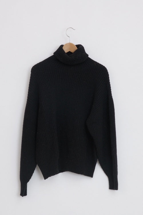 Pull col roulé Noir