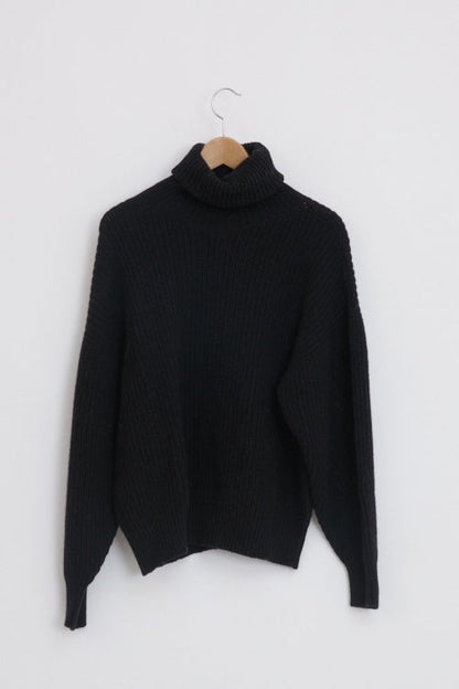 Pull col roulé Noir