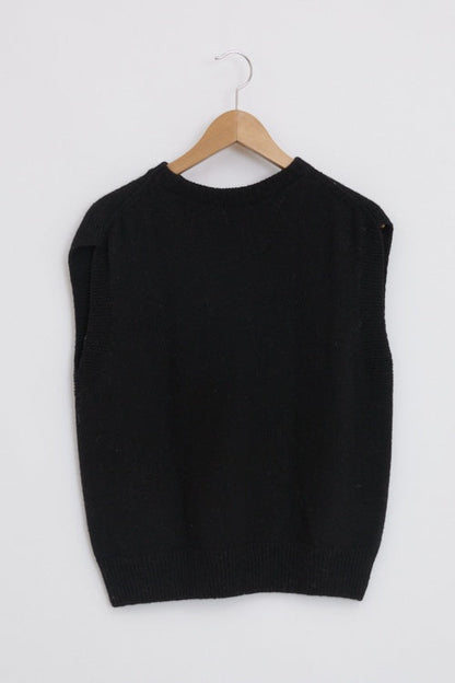 Pull sans manche en laine recyclée Esther