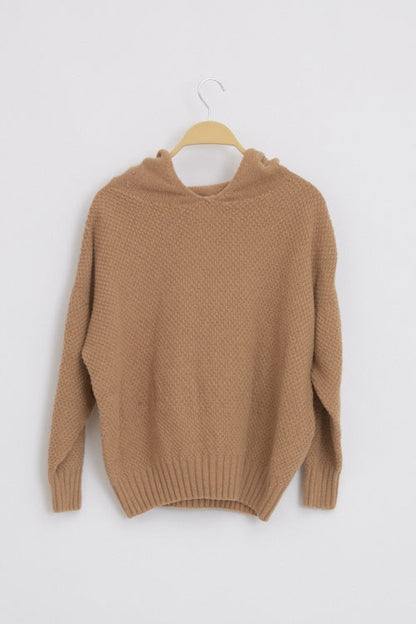 Pull en laine à capuche