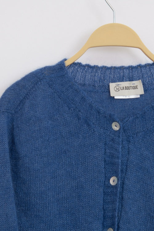 Gilet mohair à poches femme