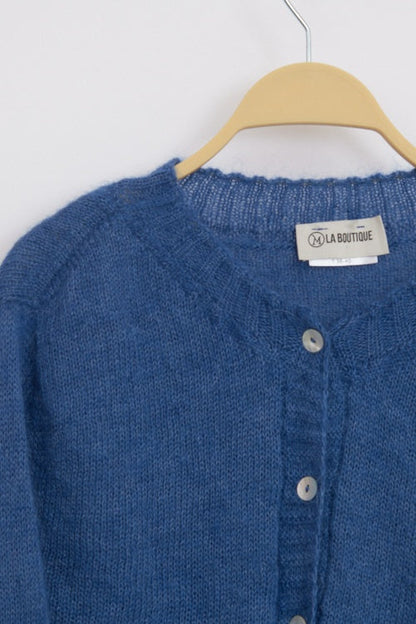 Gilet mohair à poches femme