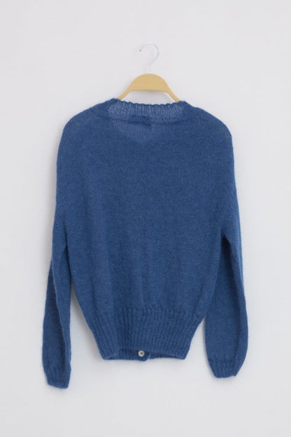 Gilet mohair à poches femme
