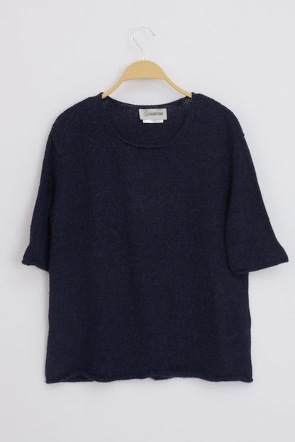 Pull en laine alpaga manches 3/4 pour femme