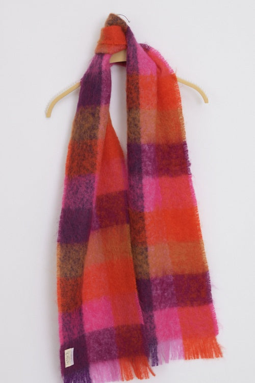 Grande écharpe laine mohair unie pour homme