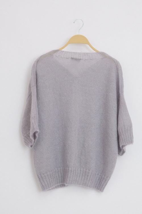 Gilet en laine mohair et soie
