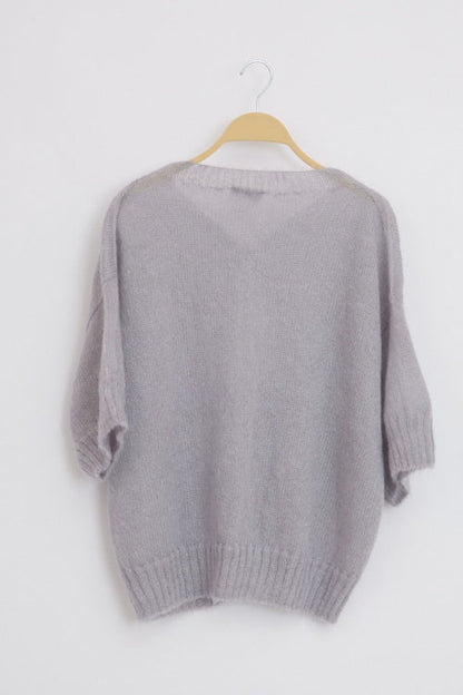 Gilet en laine mohair et soie
